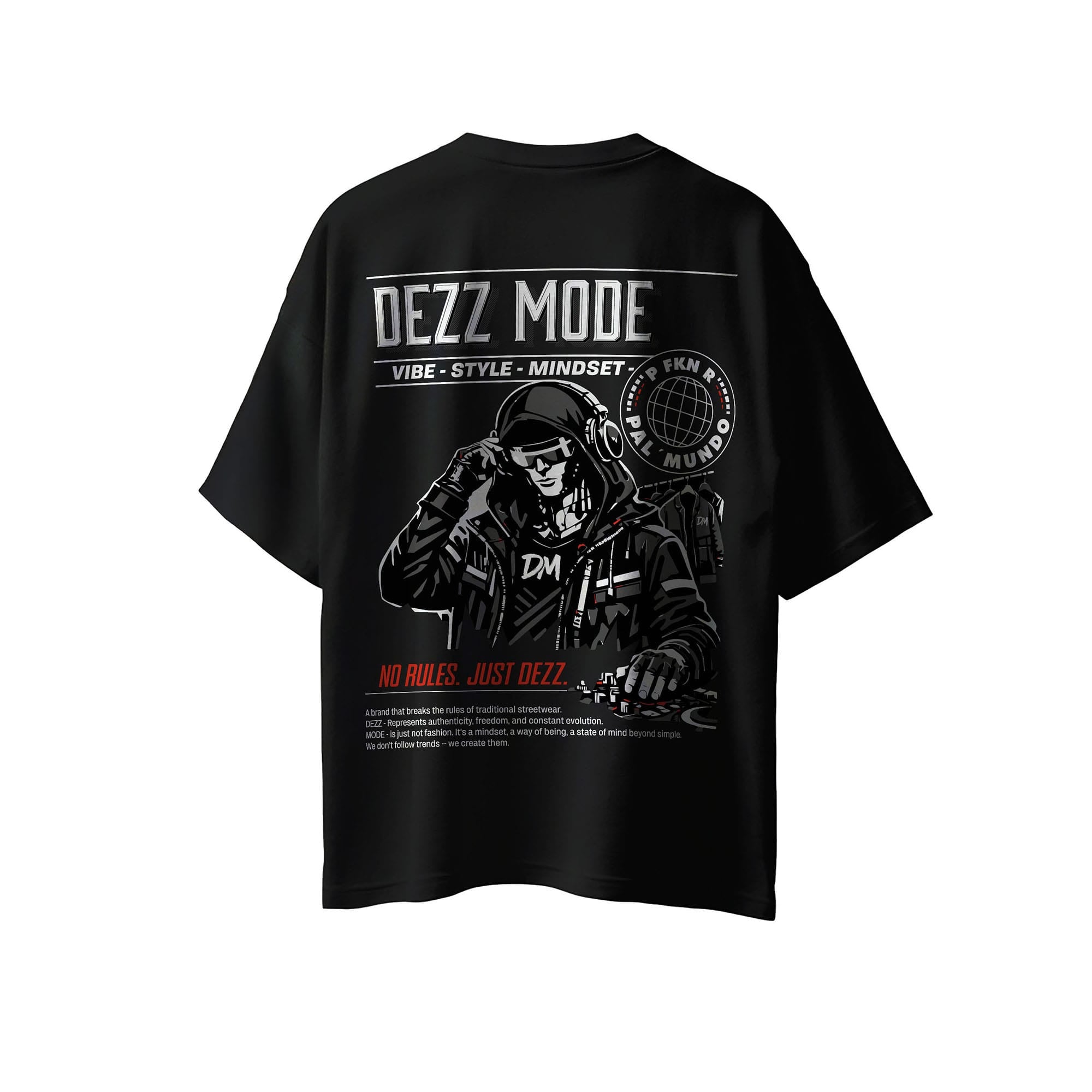 DM DJ MODE BLACK (OVERSIZE TEE)