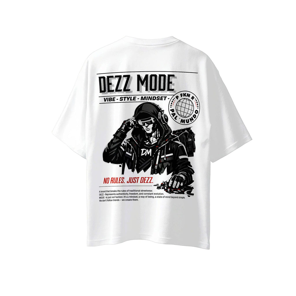 DM DJ MODE BLANCA (CAMISETA OVERSIZE)