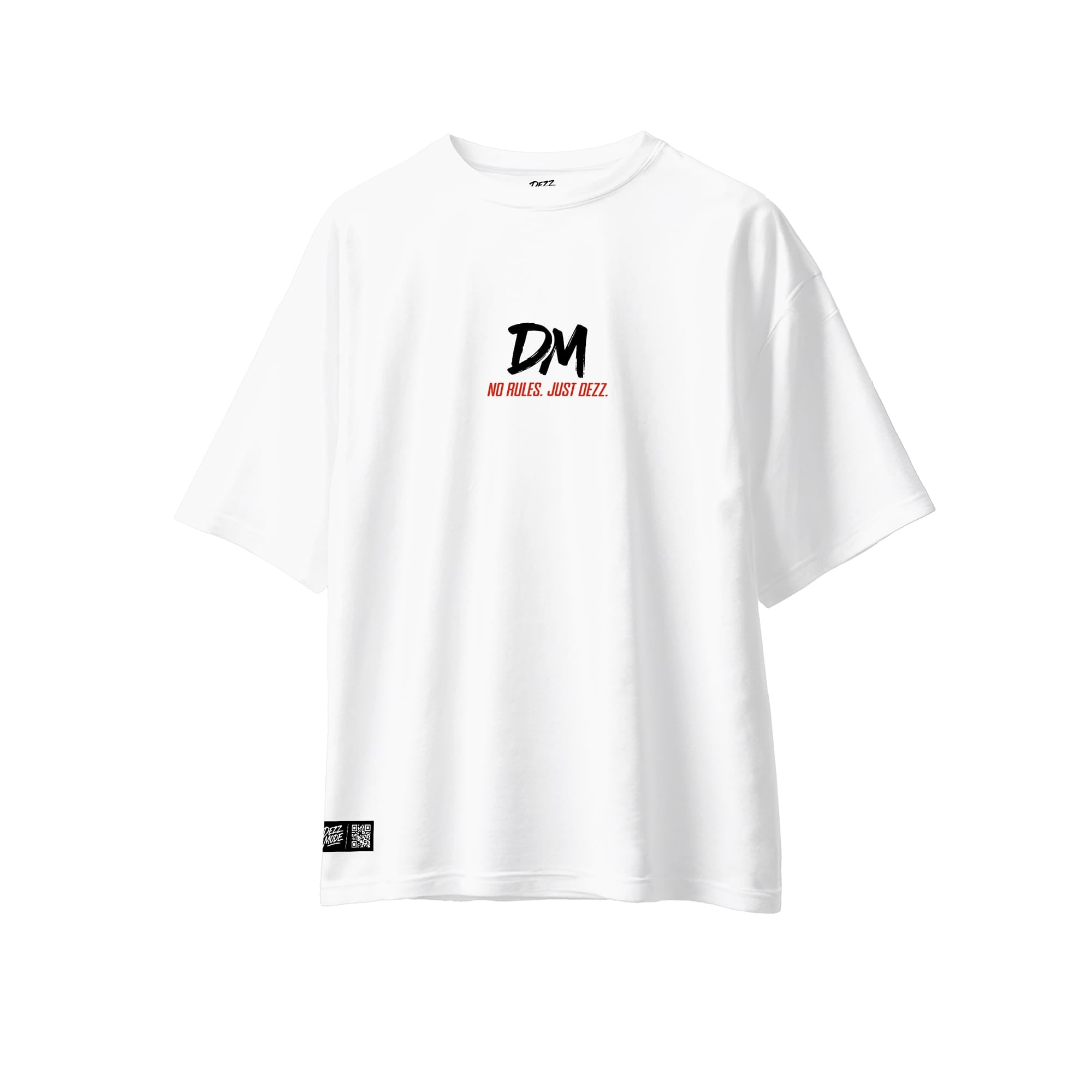 DM NO RULES JUST DEZZ WHITE (OVERSIZE TEE)