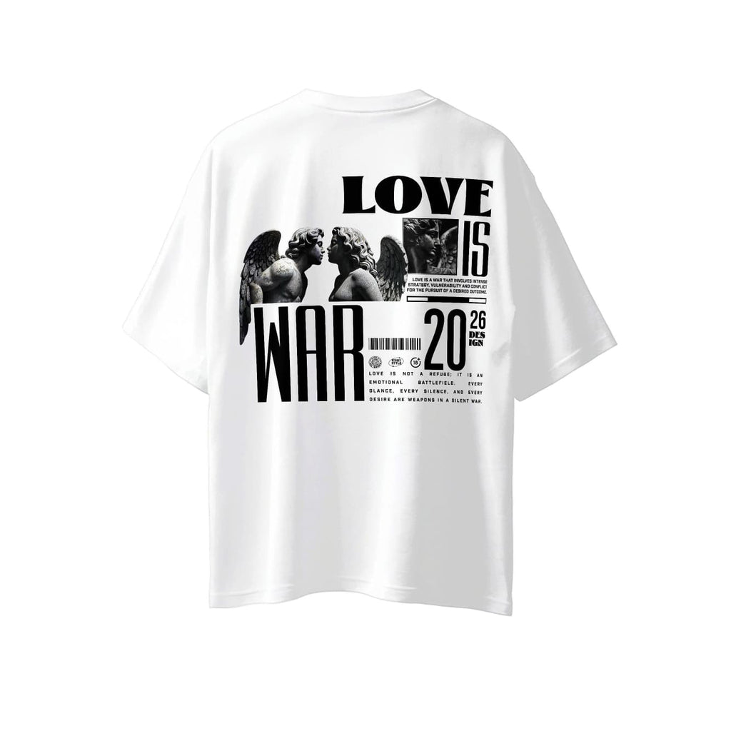 LOVE IS WAR BLANCA (CAMISETA OVERSIZE)