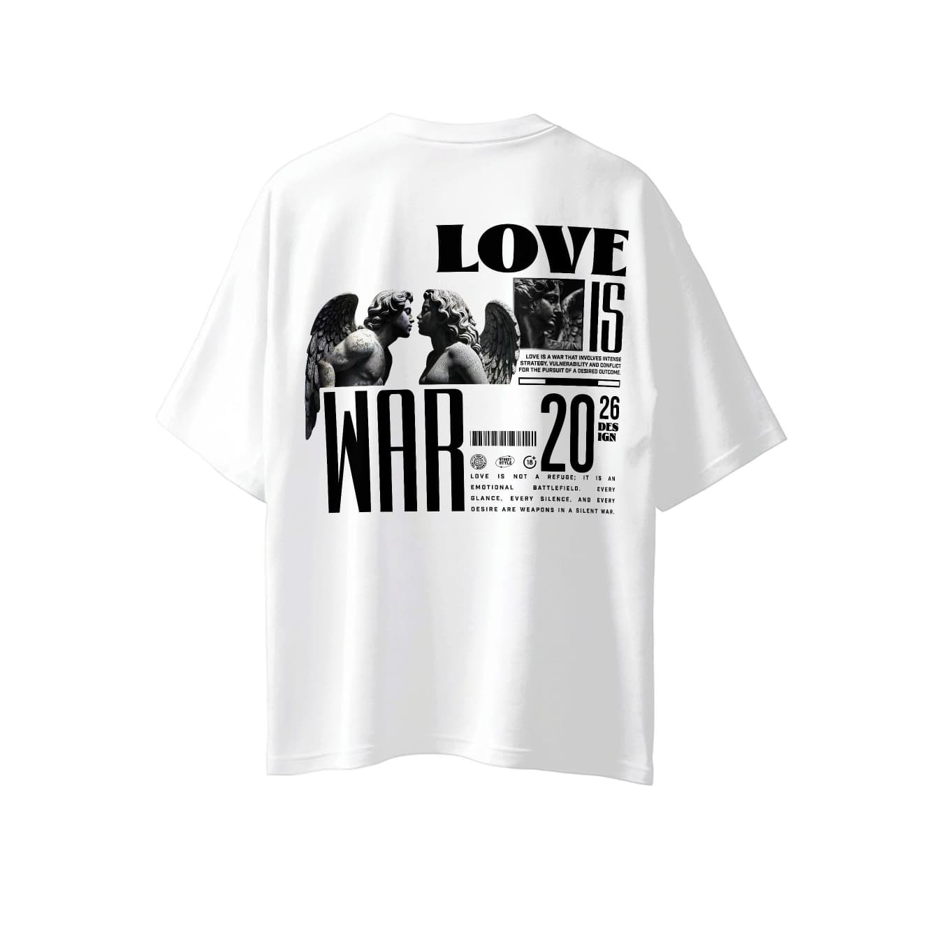 LOVE IS WAR WHITE (OVERSIZE TEE)